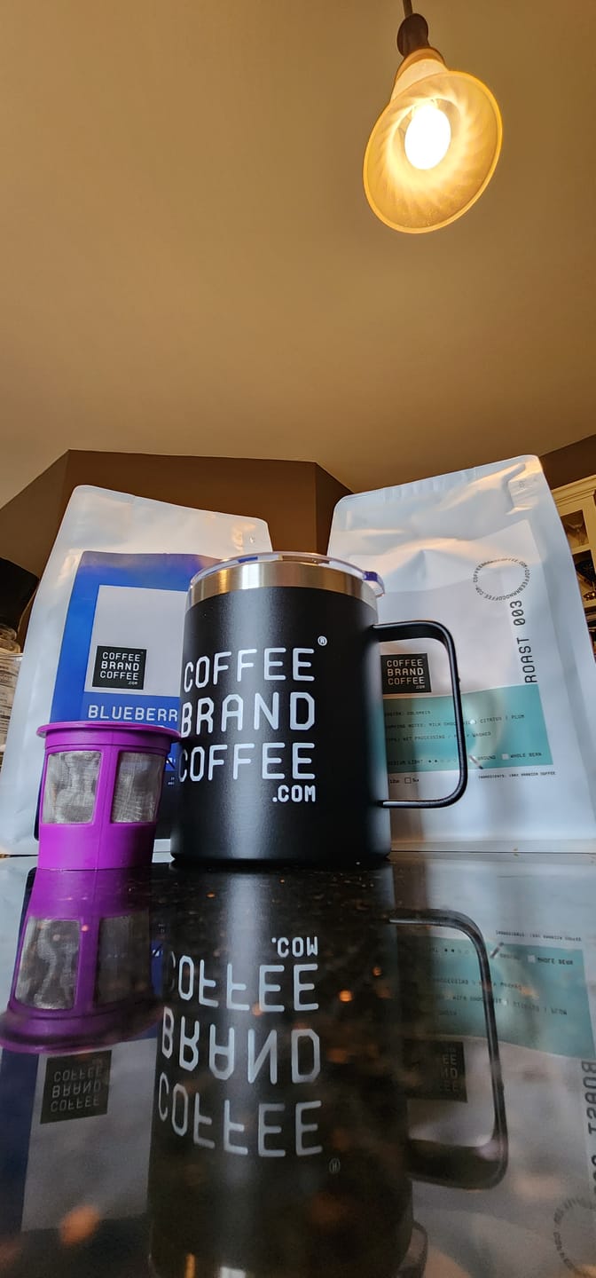 Customer photo review of Blueberry Cobbler Flavored Coffee