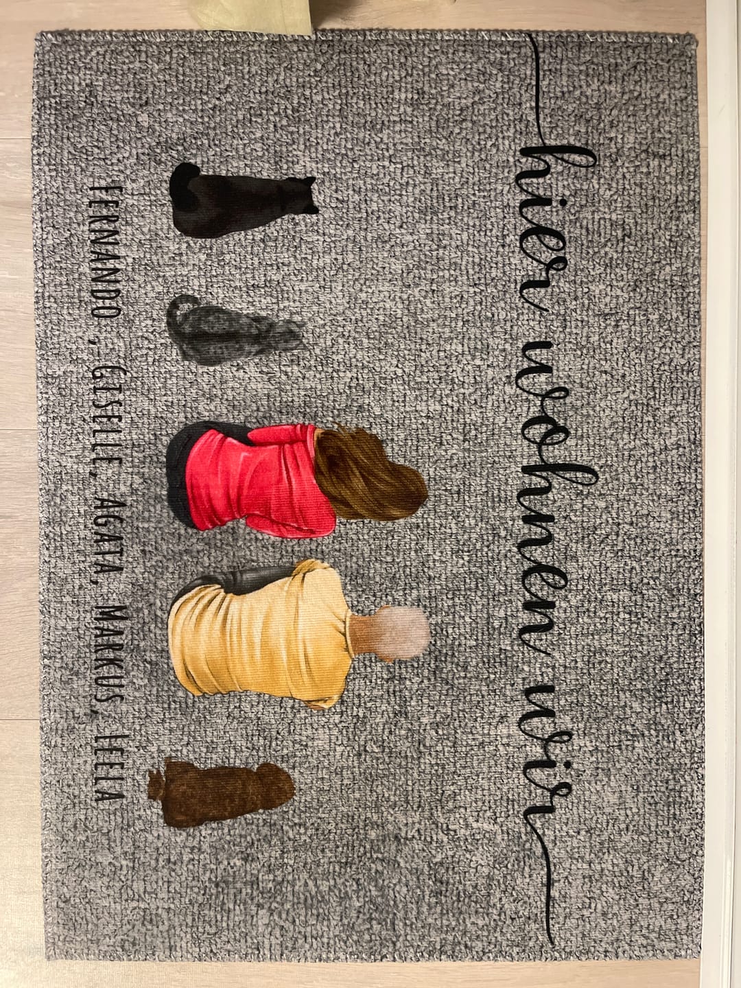 Customer photo review of Pärchen - Individuelle Fußmatte