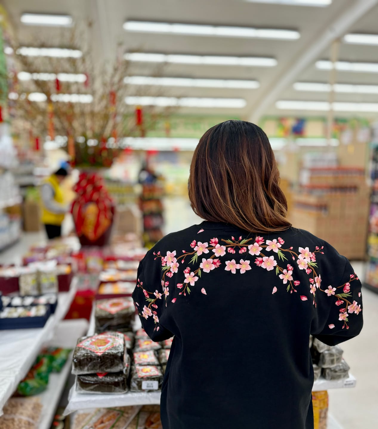 Customer photo review of Sakura Embroidered Sweatshirt