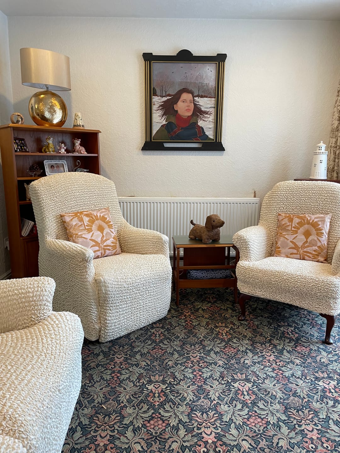 Customer photo review of Arm Chair Cover - Beige, Microfibra Collection