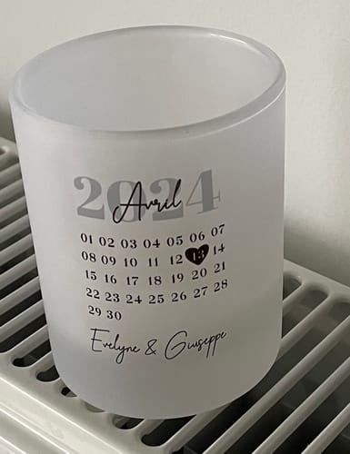 Customer photo review of Un jour spécial - Bougeoir personnalisé