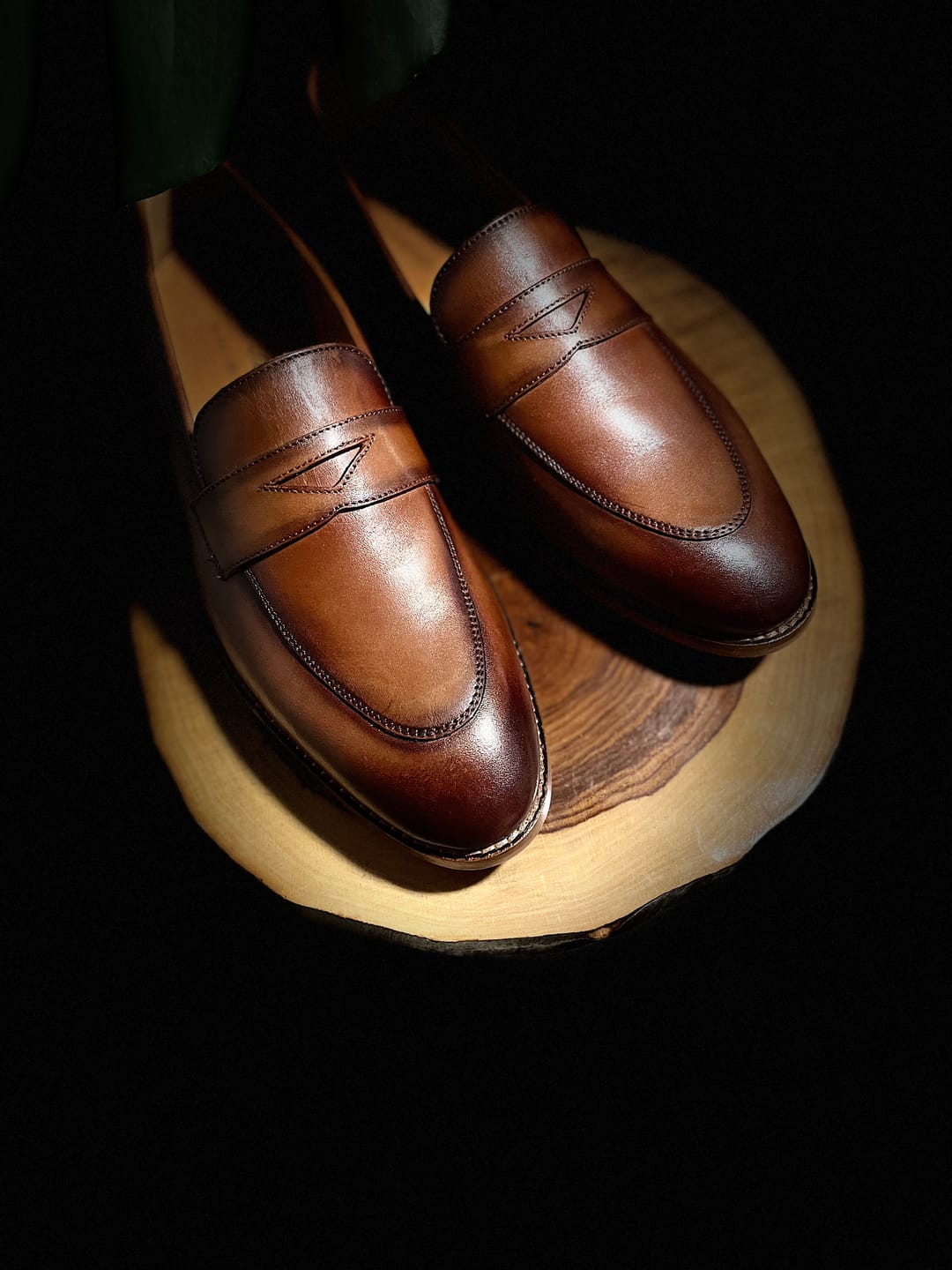 Customer photo review of Cognac Penny Loafers