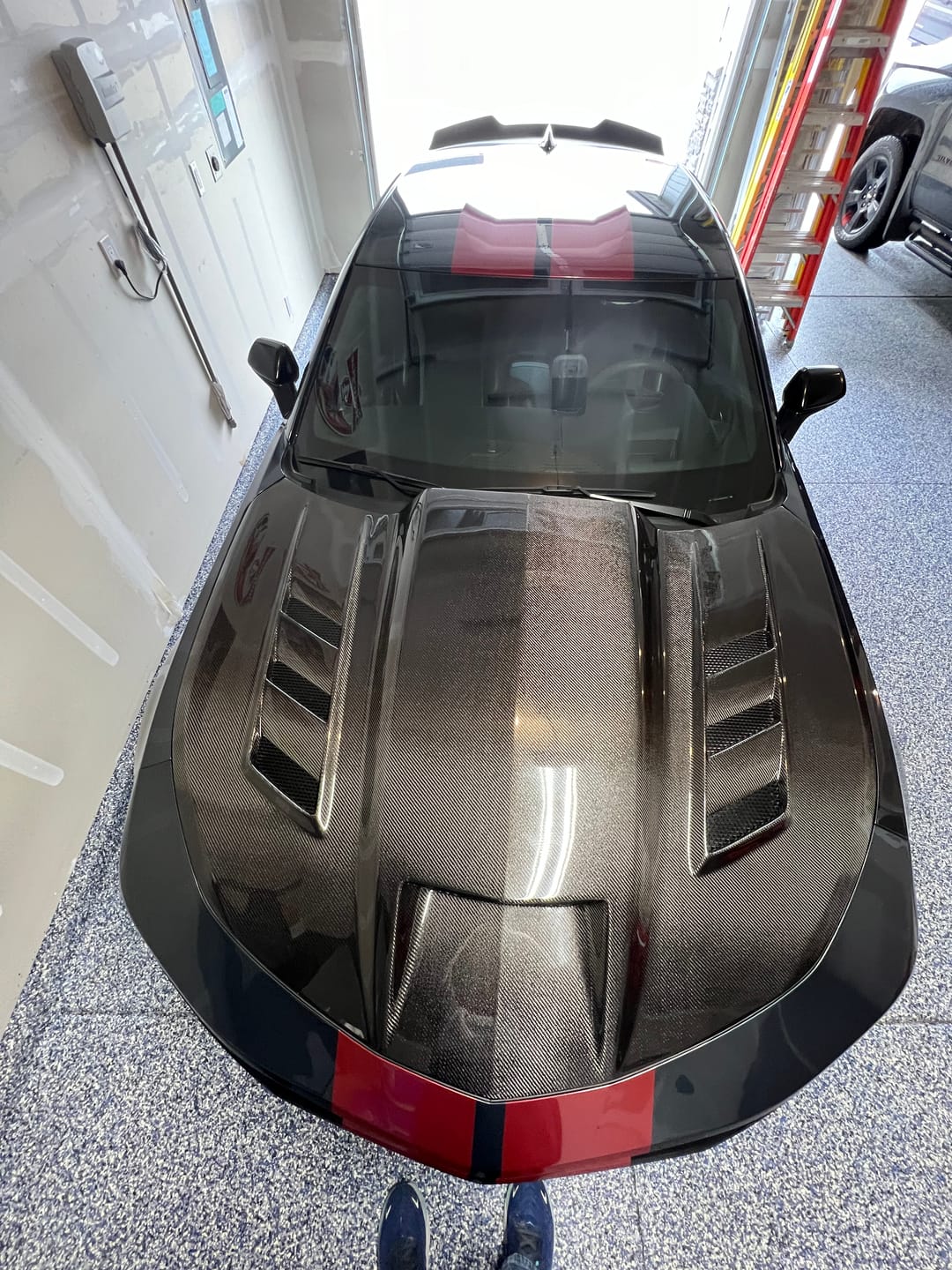 Customer photo review of 2016-2024 Chevy Camaro Terminator Full Carbon Fiber Hood