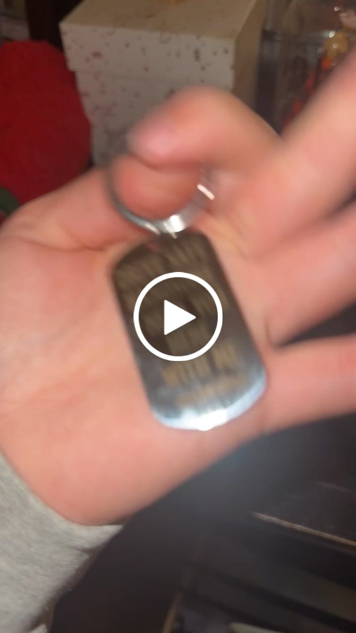 Customer video review of Drive Safe - Personalized Engraved Stainless Steel Keychain