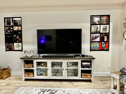Customer photo review of 12" Vinyl Record Display Frame - LP Wall Storage