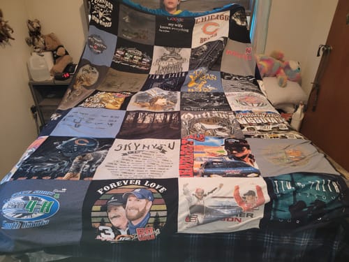 T-shirt quilt featuring chicago bears by Donna from SD