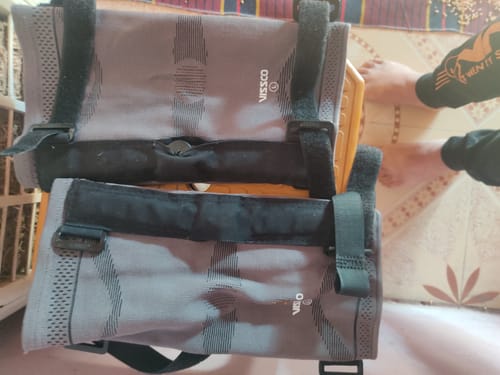 Customer photo review of Hinged Knee Cap | Supports the Knee joint with mediolateral hinges | Color - Grey (Single Piece)