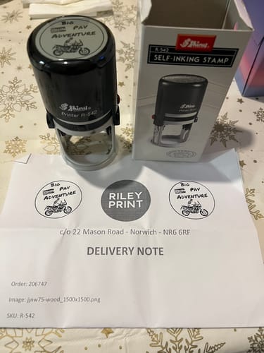 Customer photo review of Self-Inking Face Stamp