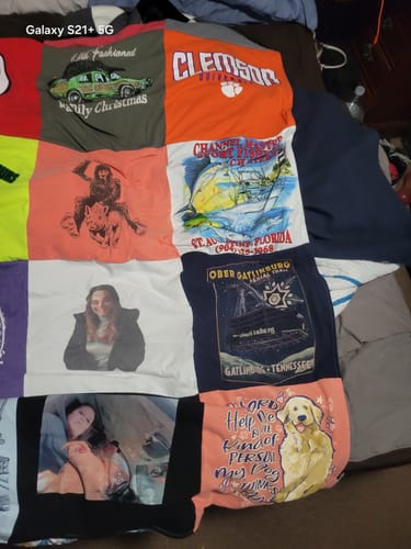 T-shirt quilt featuring clemson university tigers by Jessica from WV