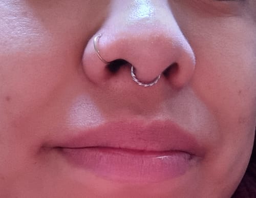 Customer photo review of Piercing Torcido Daith, Septum y Helix