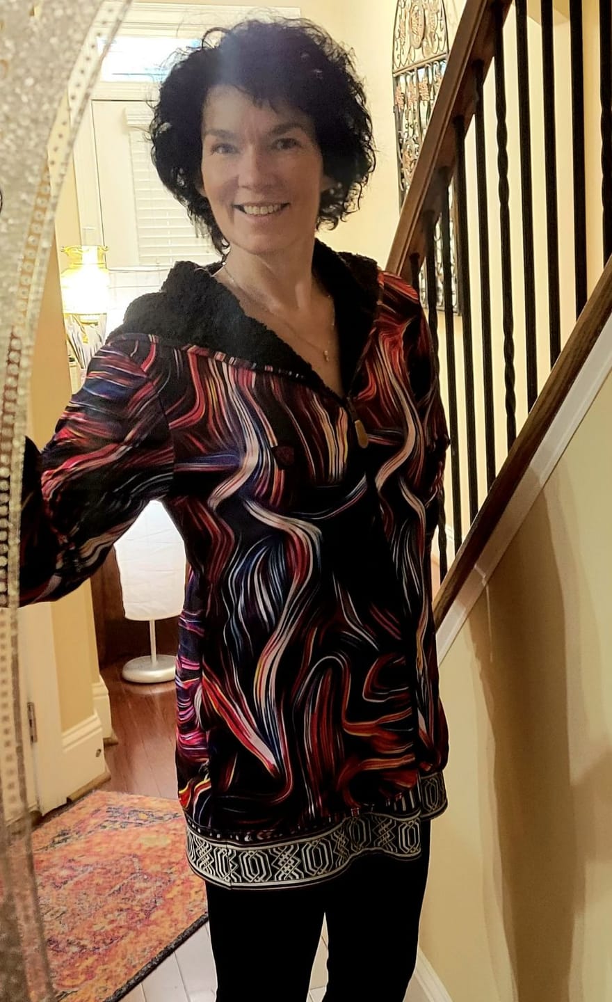 Customer photo review of Reversible Sherpa Full Zip Hoodie