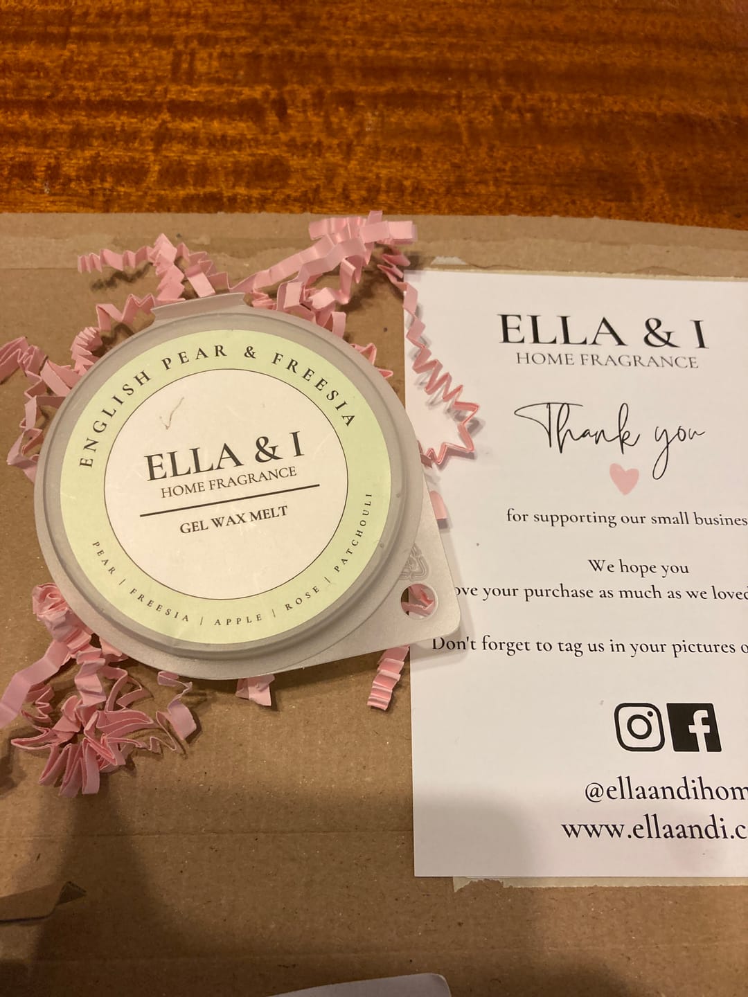 Customer photo review of English Pear & Freesia Gel Melt