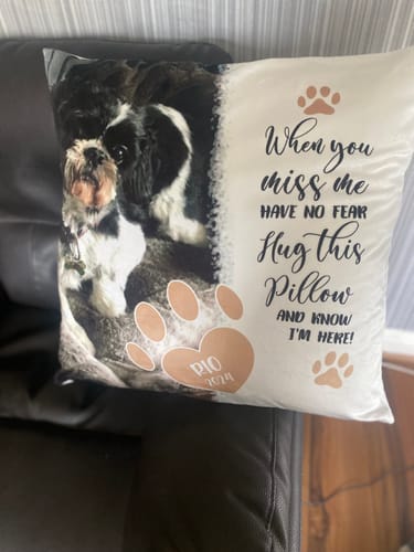 Customer photo review of When you miss me - Personalised pillow