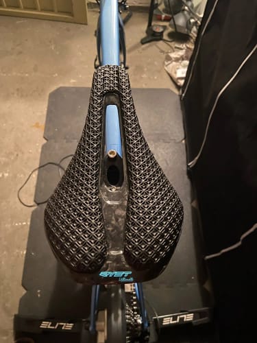 Customer photo review of CarbonX Ultimate - 3D Printed Cushion - Super Ultralight Carbon Saddle - Black - 140g