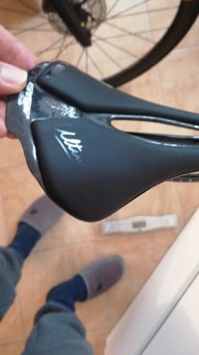Customer photo review of CarbonX Ultimate - Super Ultralight Carbon Saddle - Black - 115g