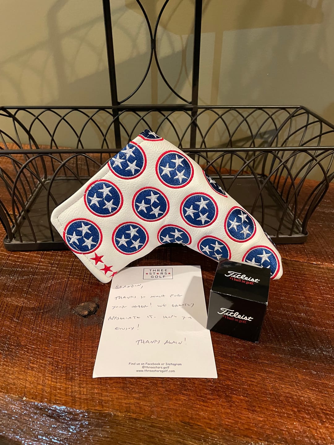 Customer photo review of 3SG - Tri-Star Putter Cover (Blade)