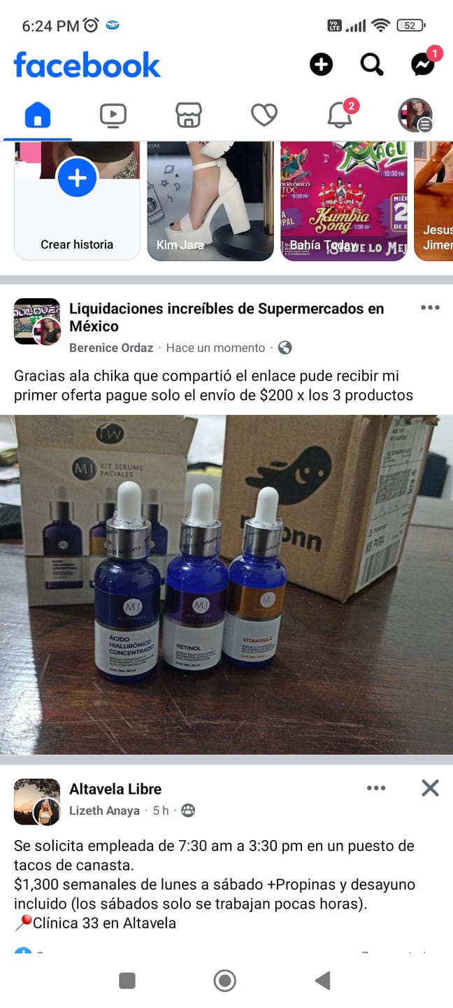 Customer photo review of Kit Facial Con 3 Serums Acido Hialurónico, Retinol, Vit C