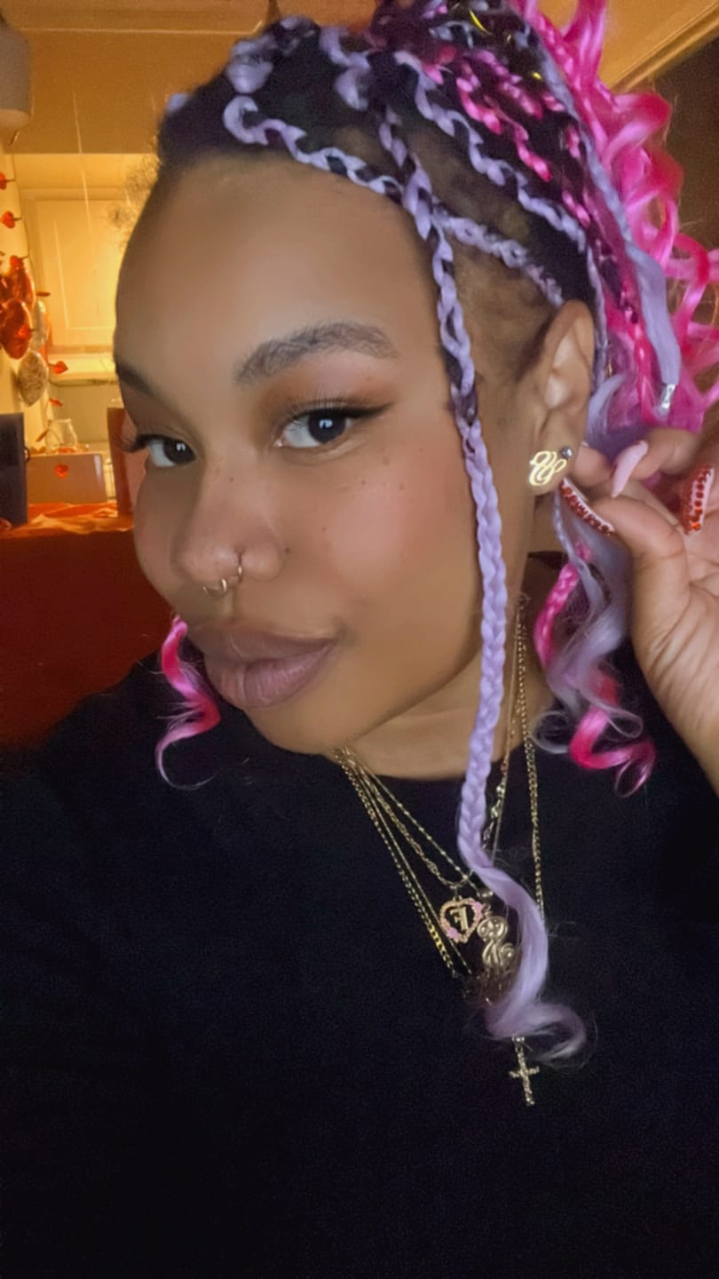 Customer photo review of Gothic Initial Earrings
