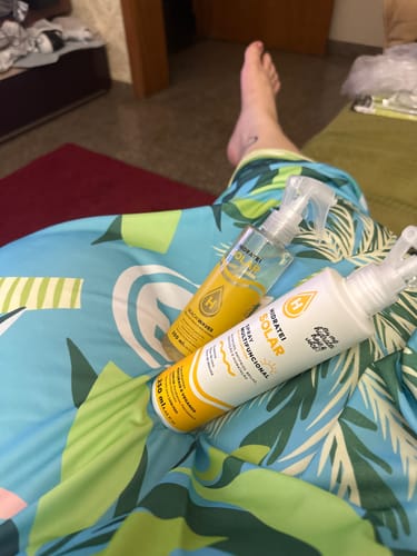 Customer photo review of Kit Beach Waves + Spray Linha Solar + Canga