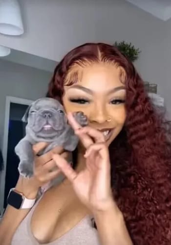 Customer photo review of #33 Reddish Brown Water Wave 13x4 Lace Front Wig Dark Auburn Colored Human Hair Wig