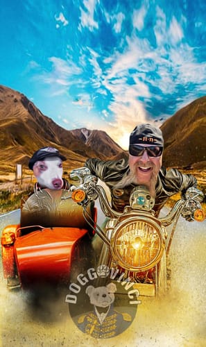 Customer photo review of 'Harley Wooferson' Personalized 2 Pet Poster