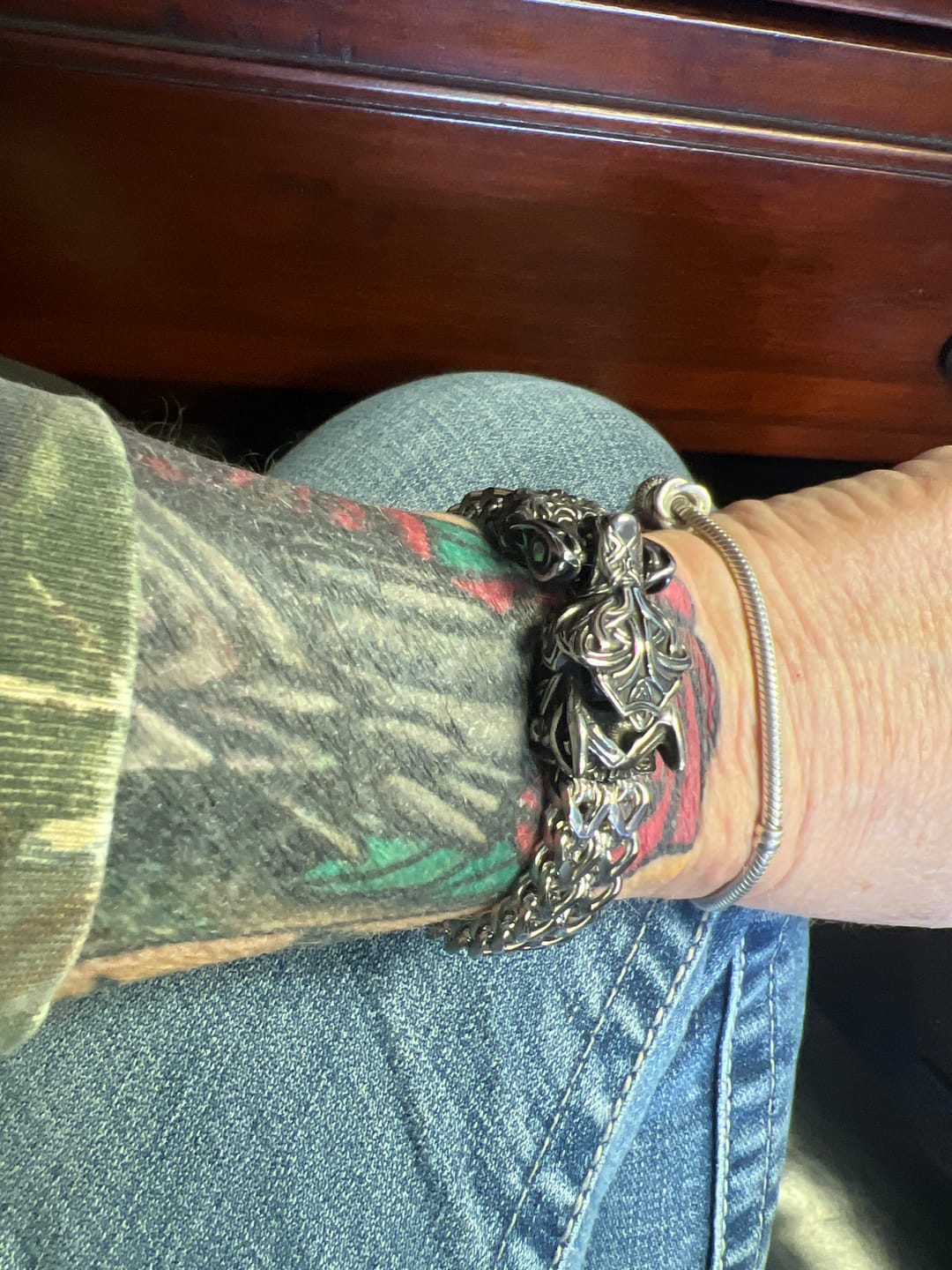 Customer photo review of The Midgard Serpent - Stainless Steel Bracelet