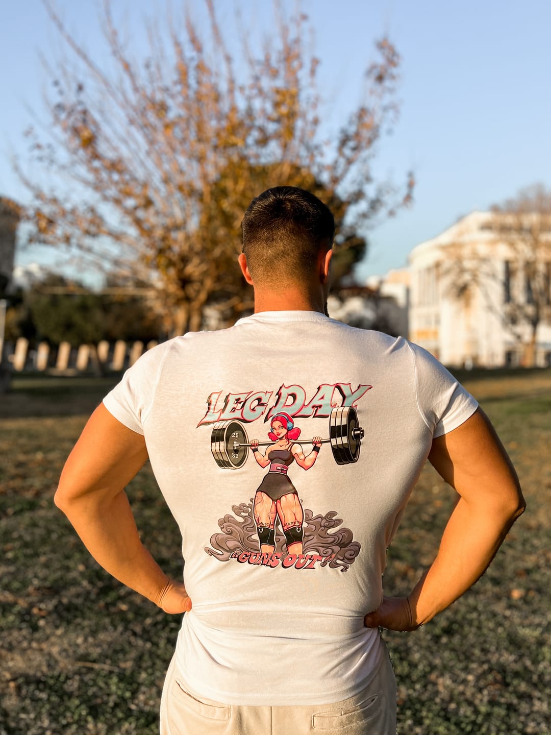 Customer photo review of Leg Day Graphic Classic Fit T-Shirt