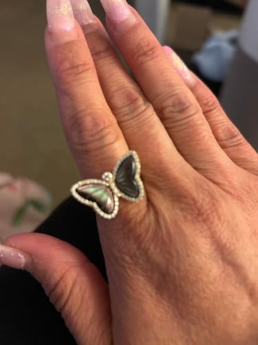 Customer photo review of Allure Ring in Black Pearl