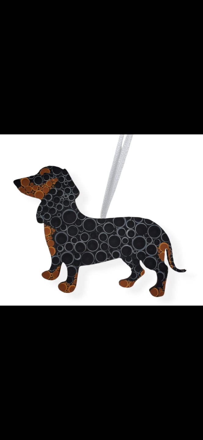 Customer photo review of Unfinished Wood Wiener Dog - Dachshund Puppy Shape - Animal - Pet - Craft - up to 24" DIY