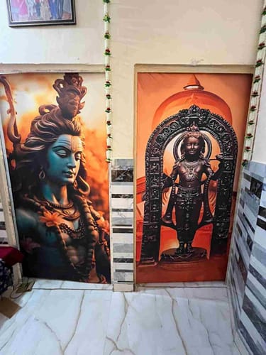 Customer photo review of Lord Ramachandra Ram Door Covers
