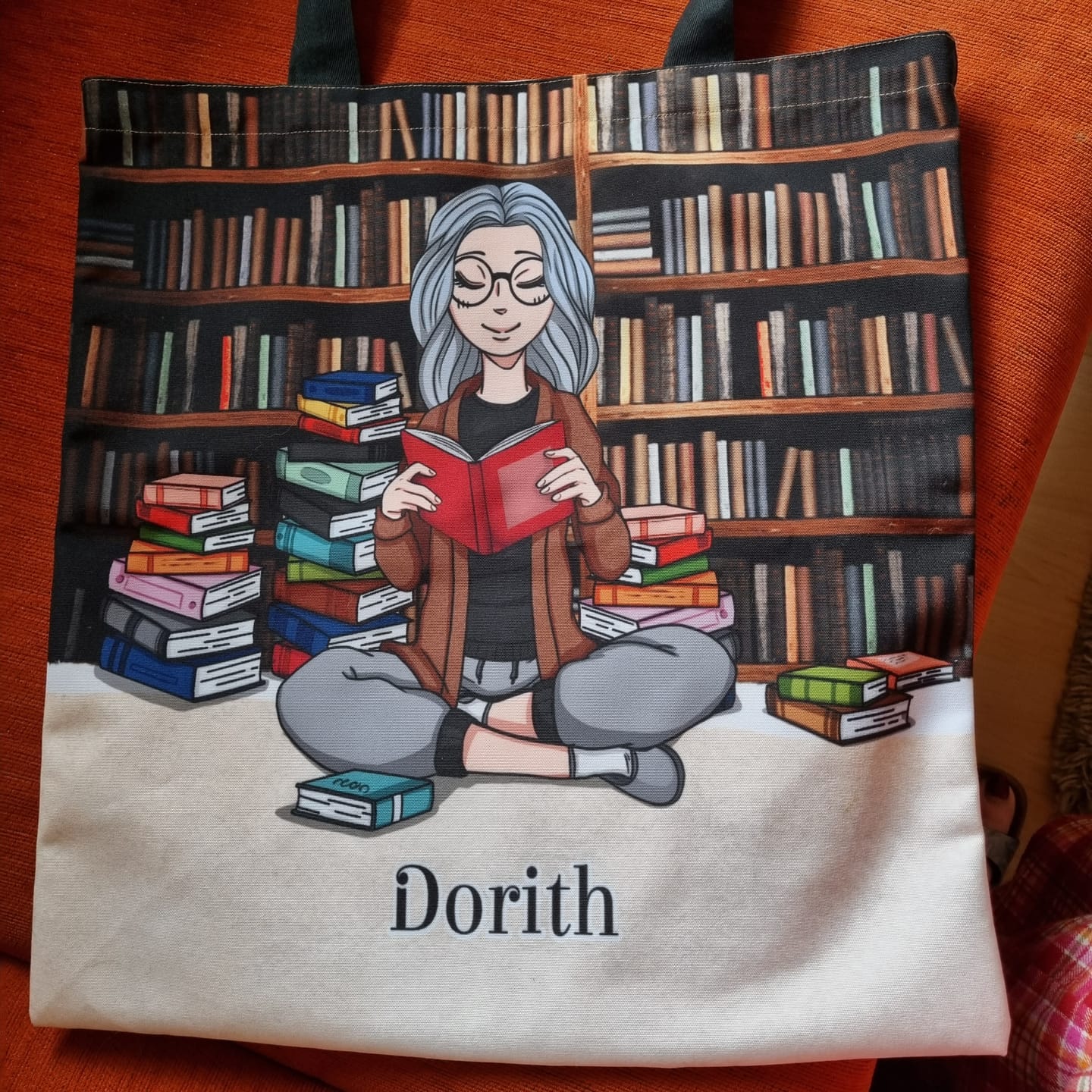 Customer photo review of Büchermädchen - Individuelle Tragetasche