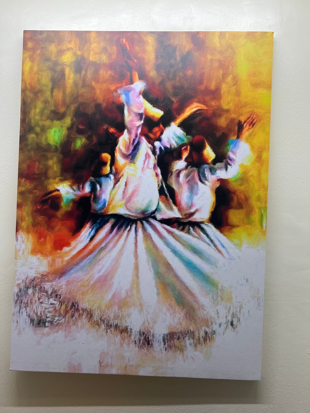Customer photo review of Canvas Painting Islamic Wall Art Whirling Dervish - Islamic Canvas Printing - v6