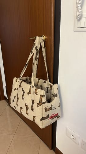 Customer photo review of Trasportino Cotone Panama Bassotto