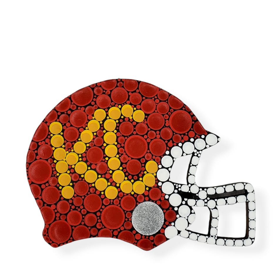Customer photo review of Unfinished Wood Football Helmet Shape - NFL DIY Helmet - Craft - up to 24"