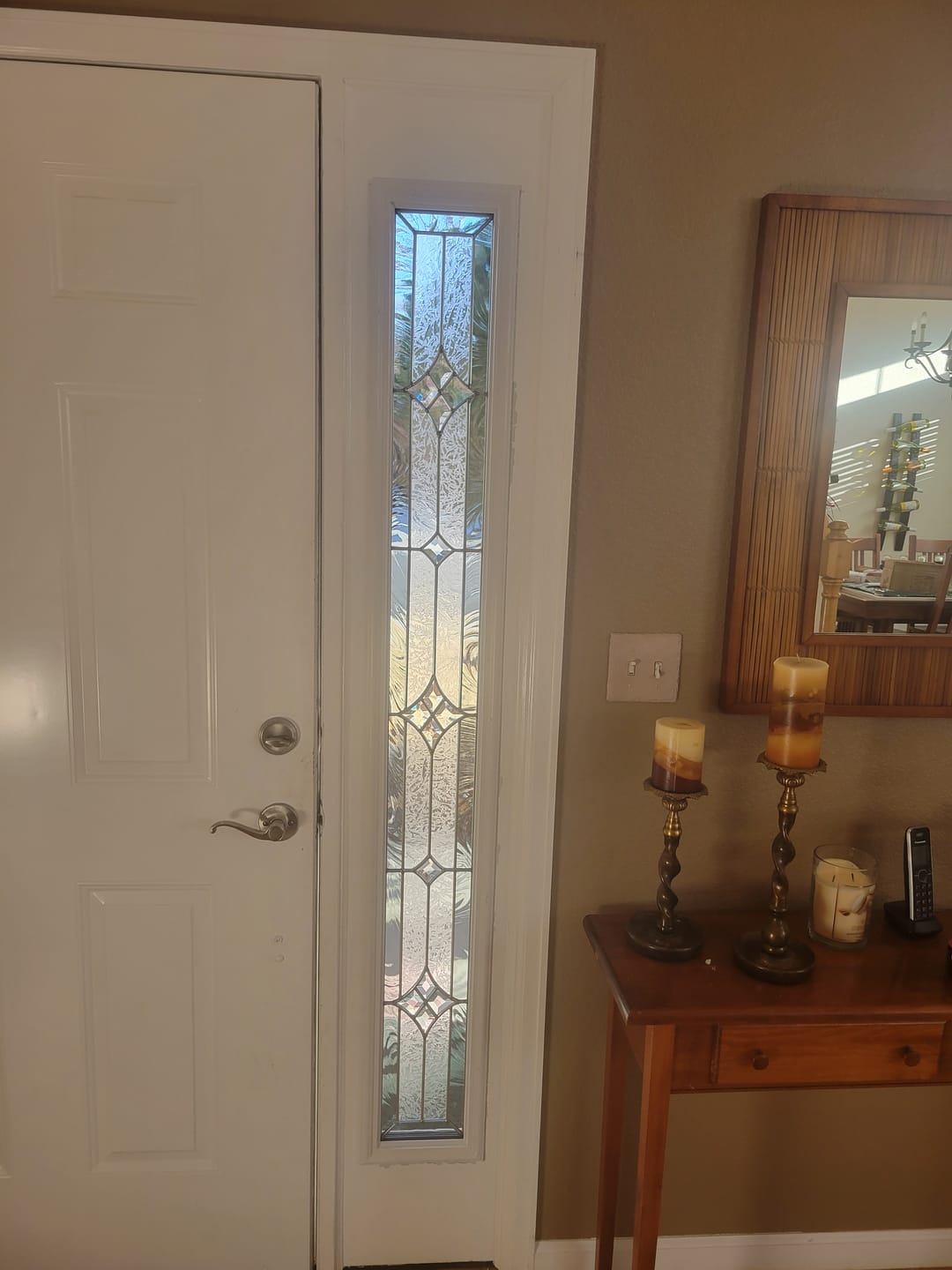 Customer photo review of Wexford Glass and Frame Kit (Full Sidelite 9" x 66" Frame Size)