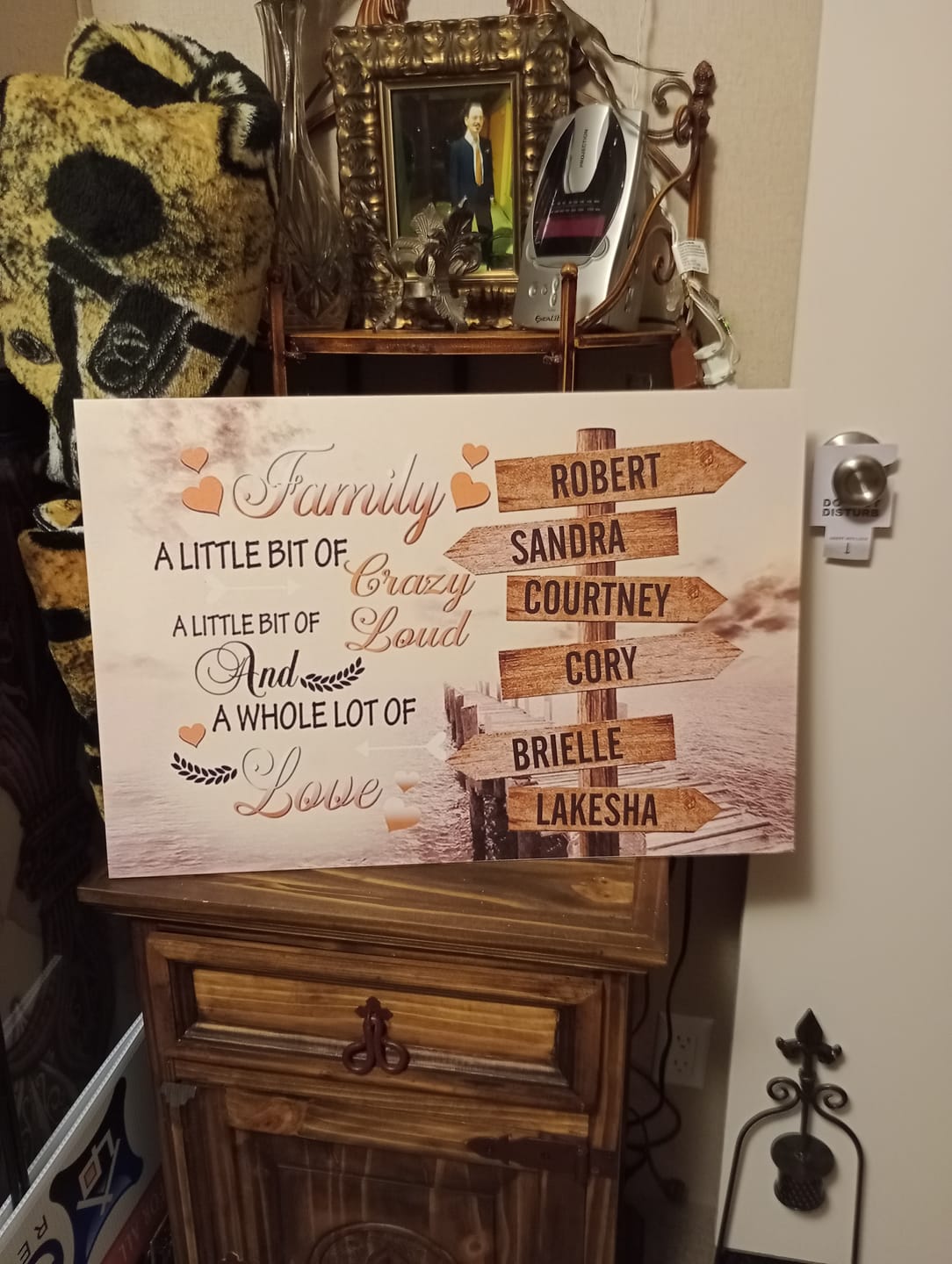Customer photo review of Family A Little Bit Of Crazy - Personalized Canvas - Gift For Family