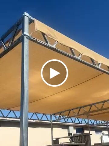 Customer video review of Desert Sand Mesh Tarp - 95% Shade