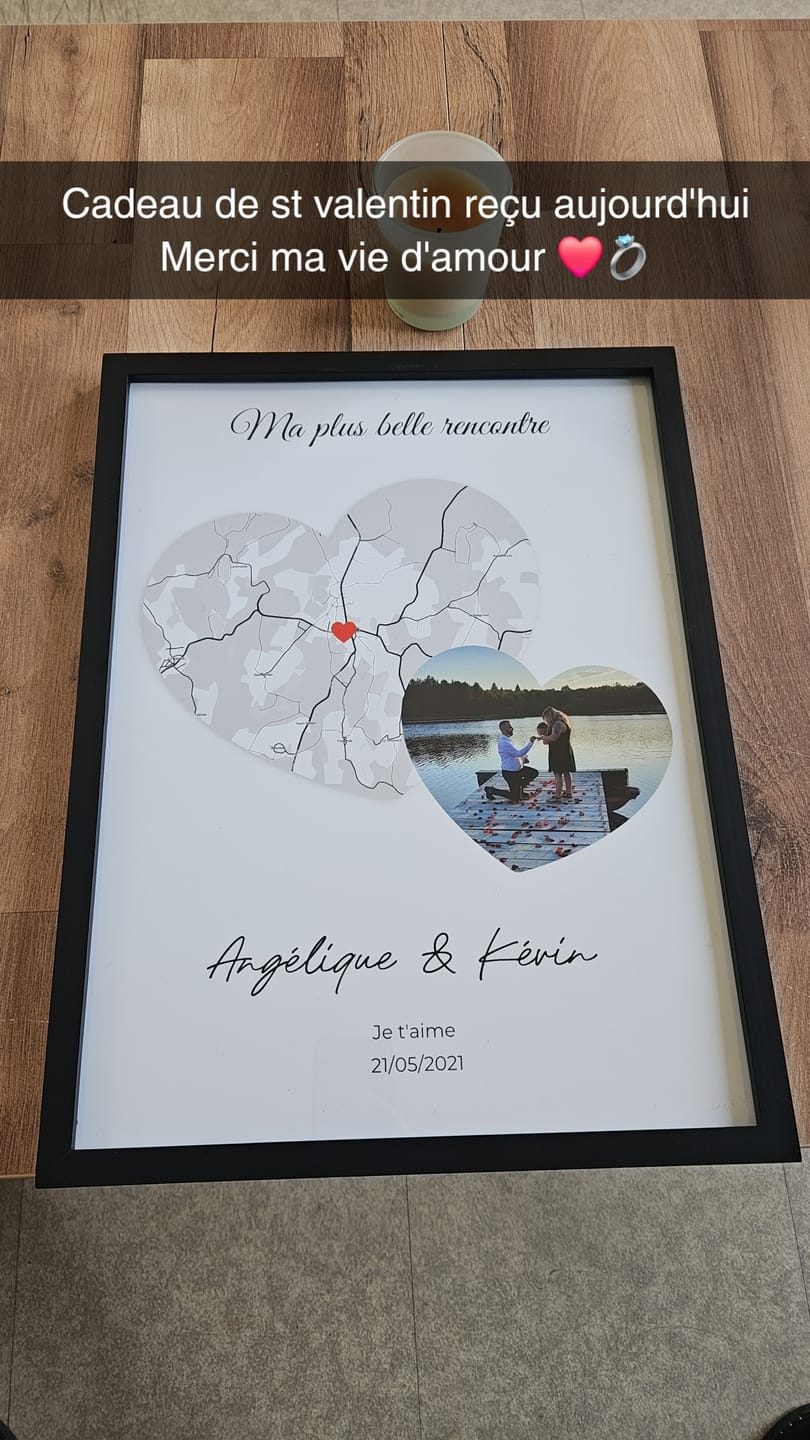 Customer photo review of Carte + Photo - Affiche Personnalisée