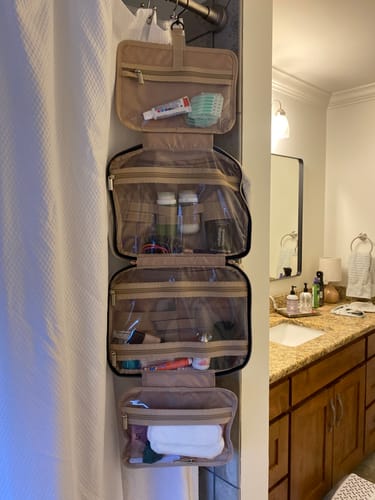 Customer photo review of Bonchemin Beige The Space Saver Toiletry Bag