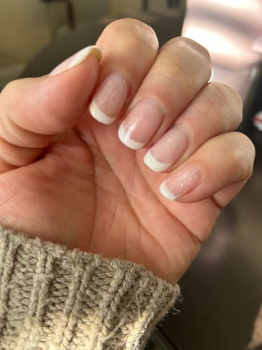 Customer photo review of D71 Scarlett (Flawless Pink) Sheer Dip Powder