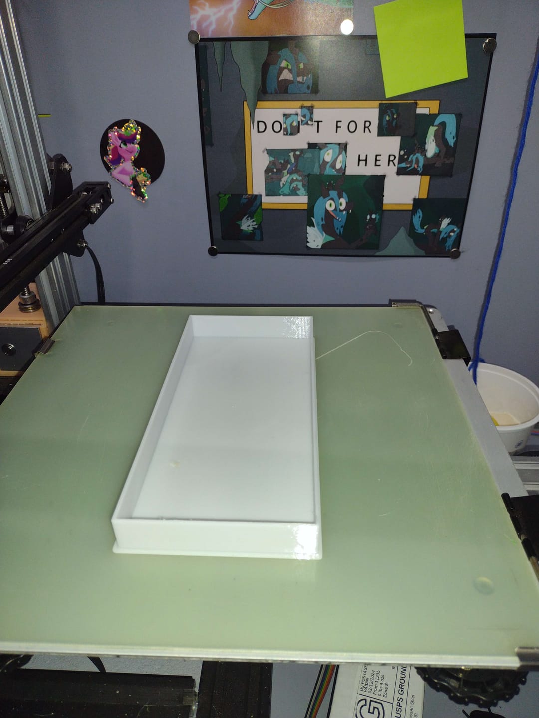 Customer photo review of Cloudy White PETG Filament 1.75mm 1kg