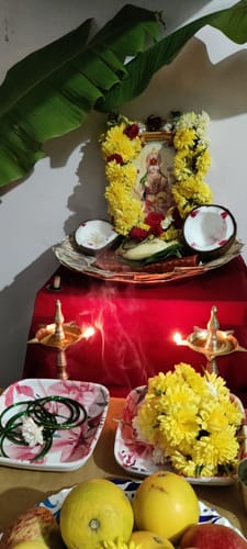 Customer photo review of Designer Pooja Set
