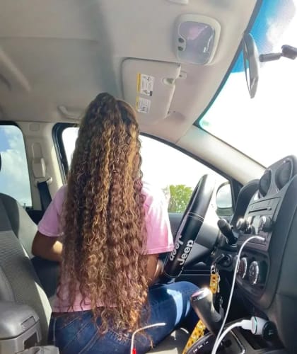 Customer photo review of P4/27 Highlight Water Wave Lace Closure Human Hair Wigs Pre Plucked With Baby Hair