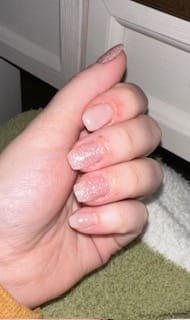 Customer photo review of False Nail Tips Extensions | Short Square