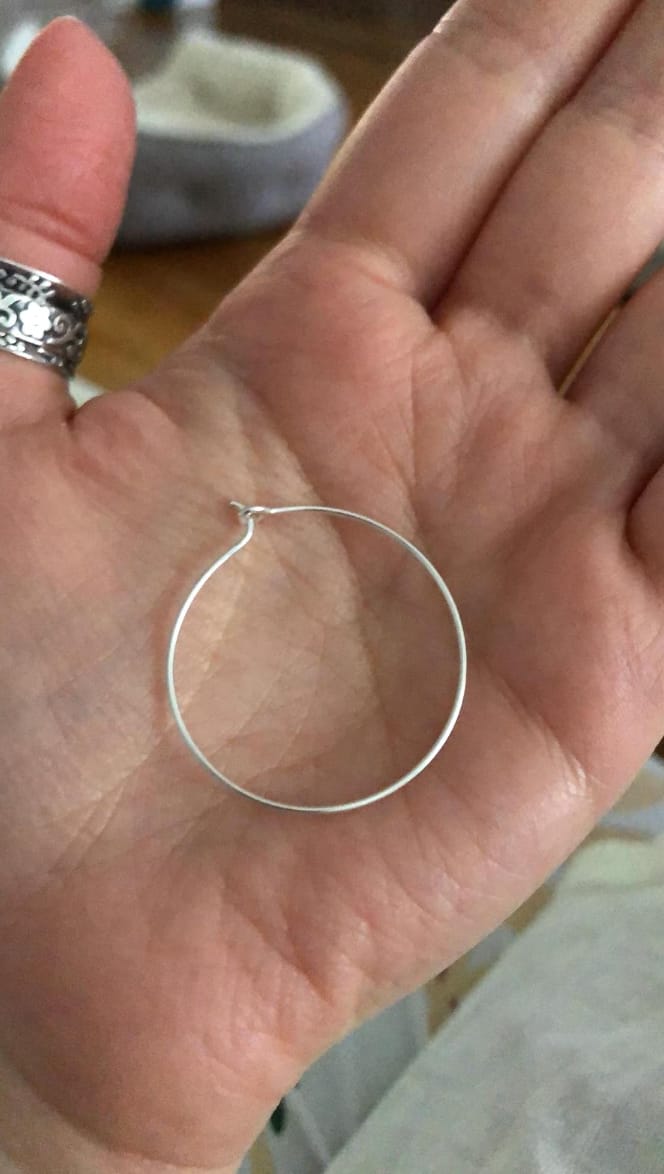 Customer photo review of Aiko Hoop Earrings