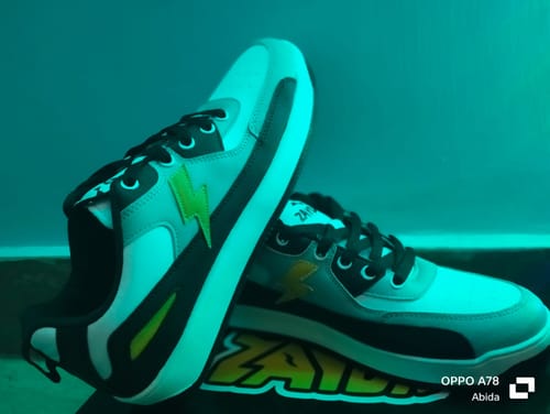Customer photo review of FONZY Black Yellow Men's casual sneaker