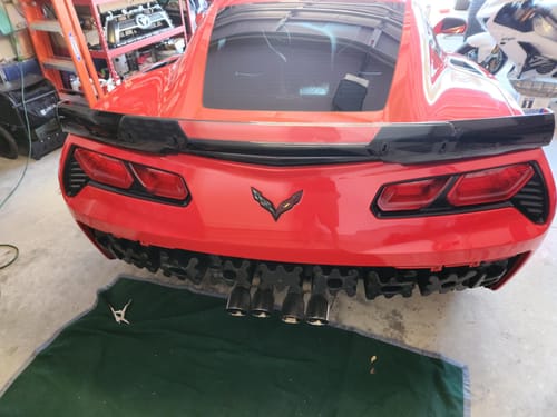 Customer photo review of Corvette C7 Stage 3 Rear Spoiler W/ Wickerbill Extension
