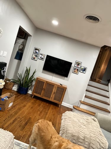 Customer photo review of Dan 3-Door Accent Cabinet