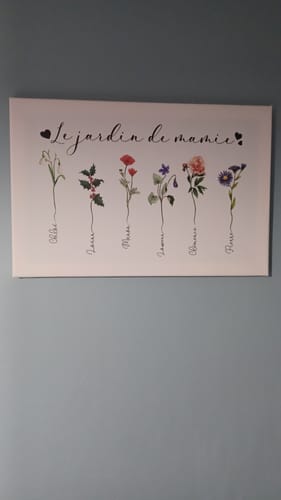 Customer photo review of Le jardin de mamie - Grands-parents - Toile