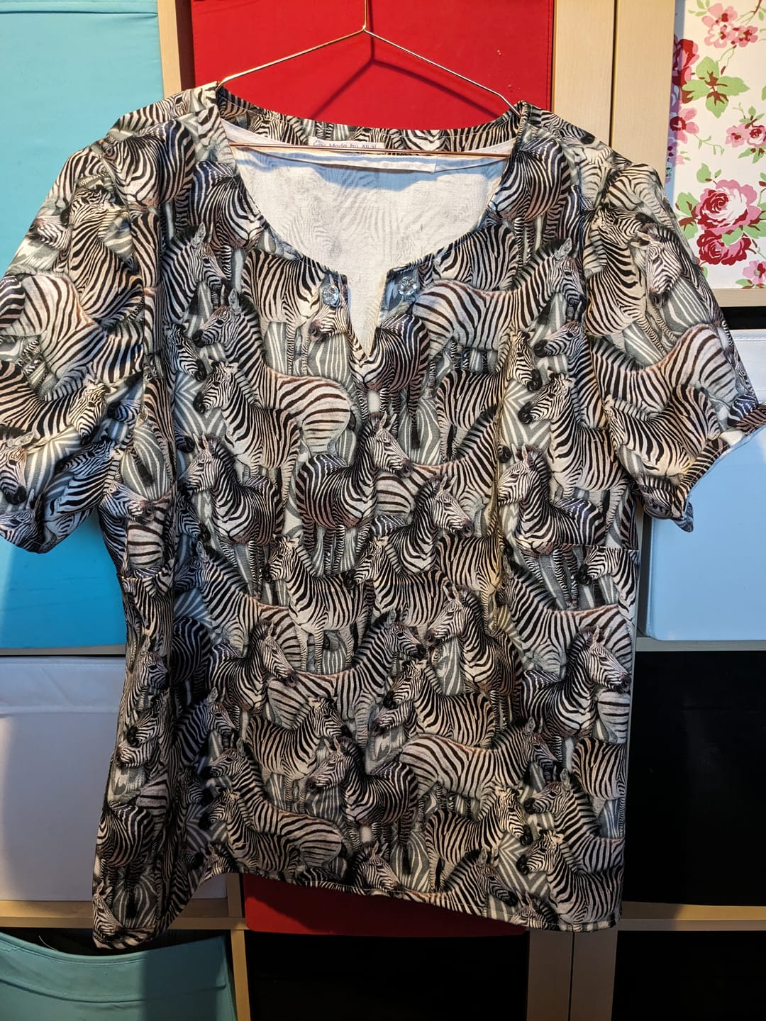 Customer photo review of Zebras Digital Print Cotton Canvas Fabric